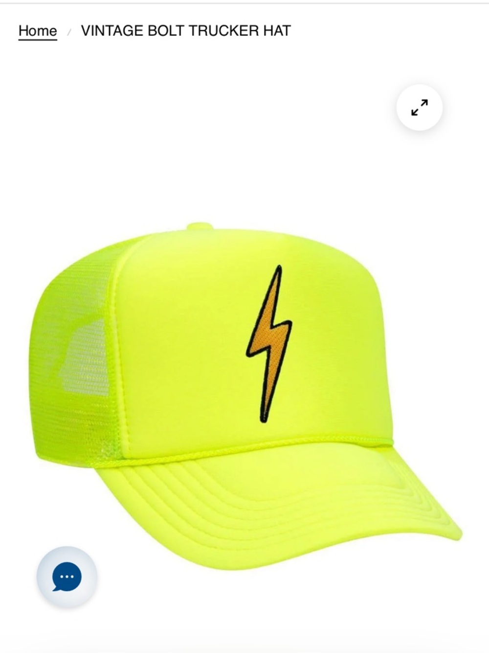 NWOT Aviator Nation Neon Yellow Bolt Trucker Hat